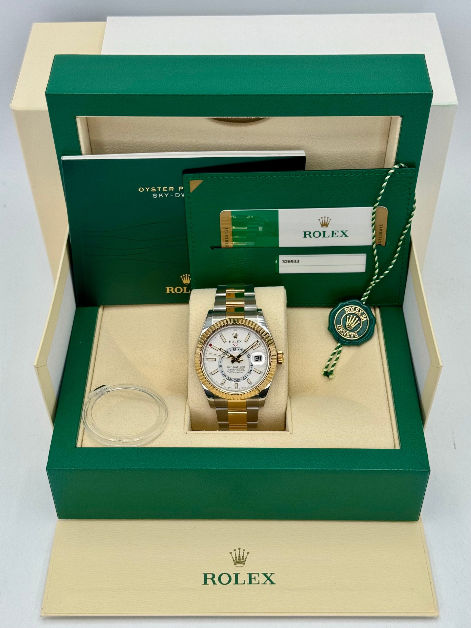 2019 Rolex Sky-Dweller 42mm 326933 Two-Tone Oyster White Dial - Image 12