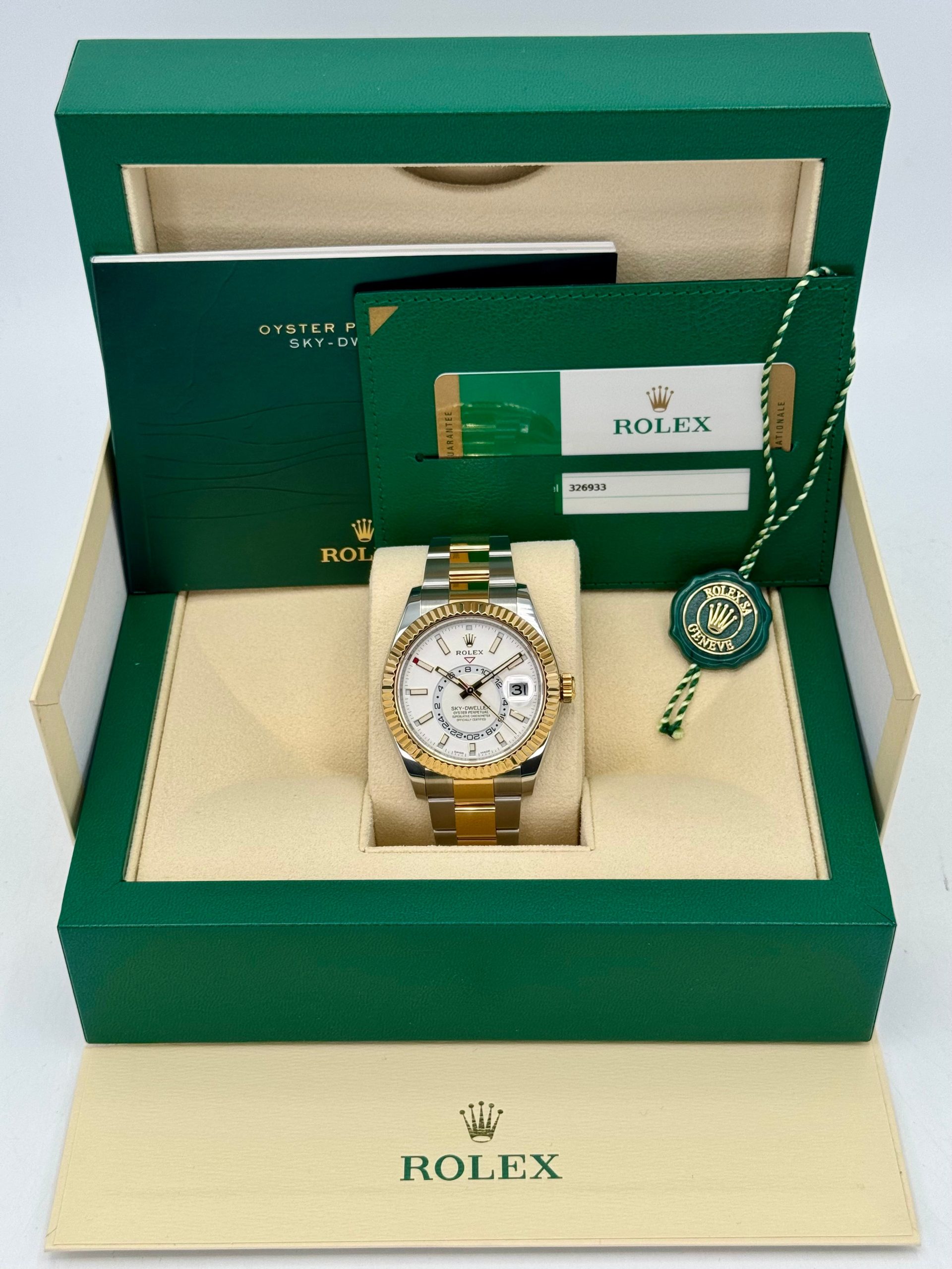 2019 Rolex Sky-Dweller 42mm 326933 Two-Tone Oyster White Dial - Image 11