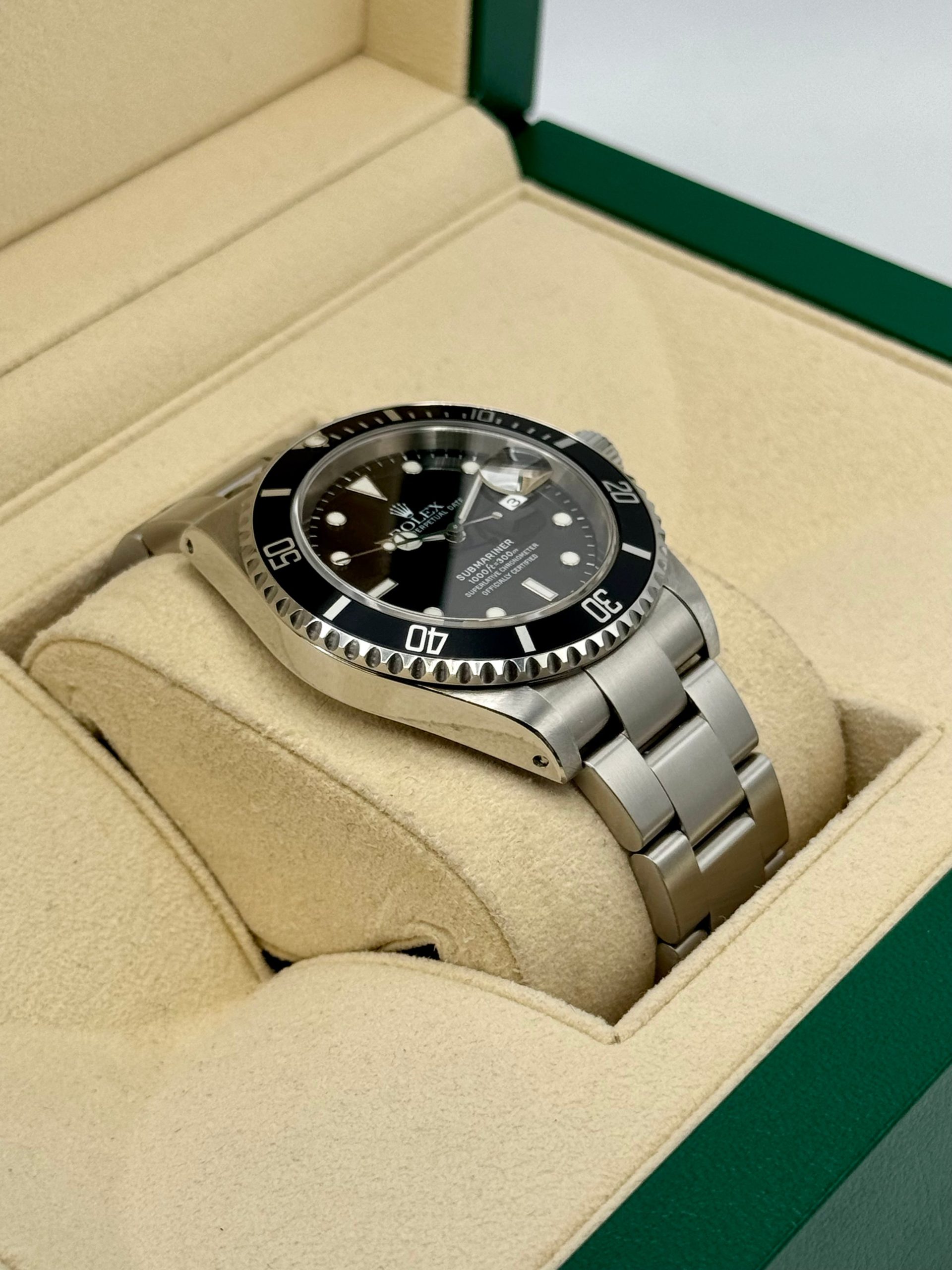 2002 Rolex Submariner Date 40mm 16610 Stainless Steel Black Dial - Image 6