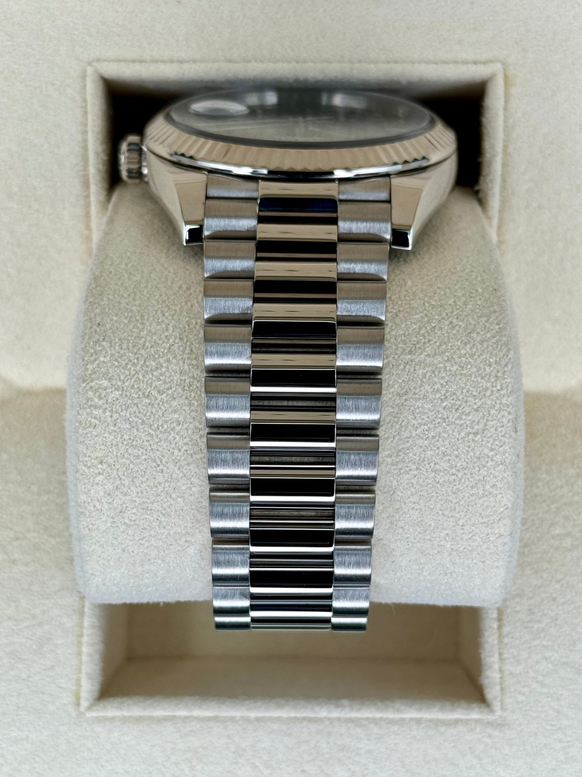 2023 Rolex Day-Date 40mm 228239 White Gold Olive Dial - Image 4