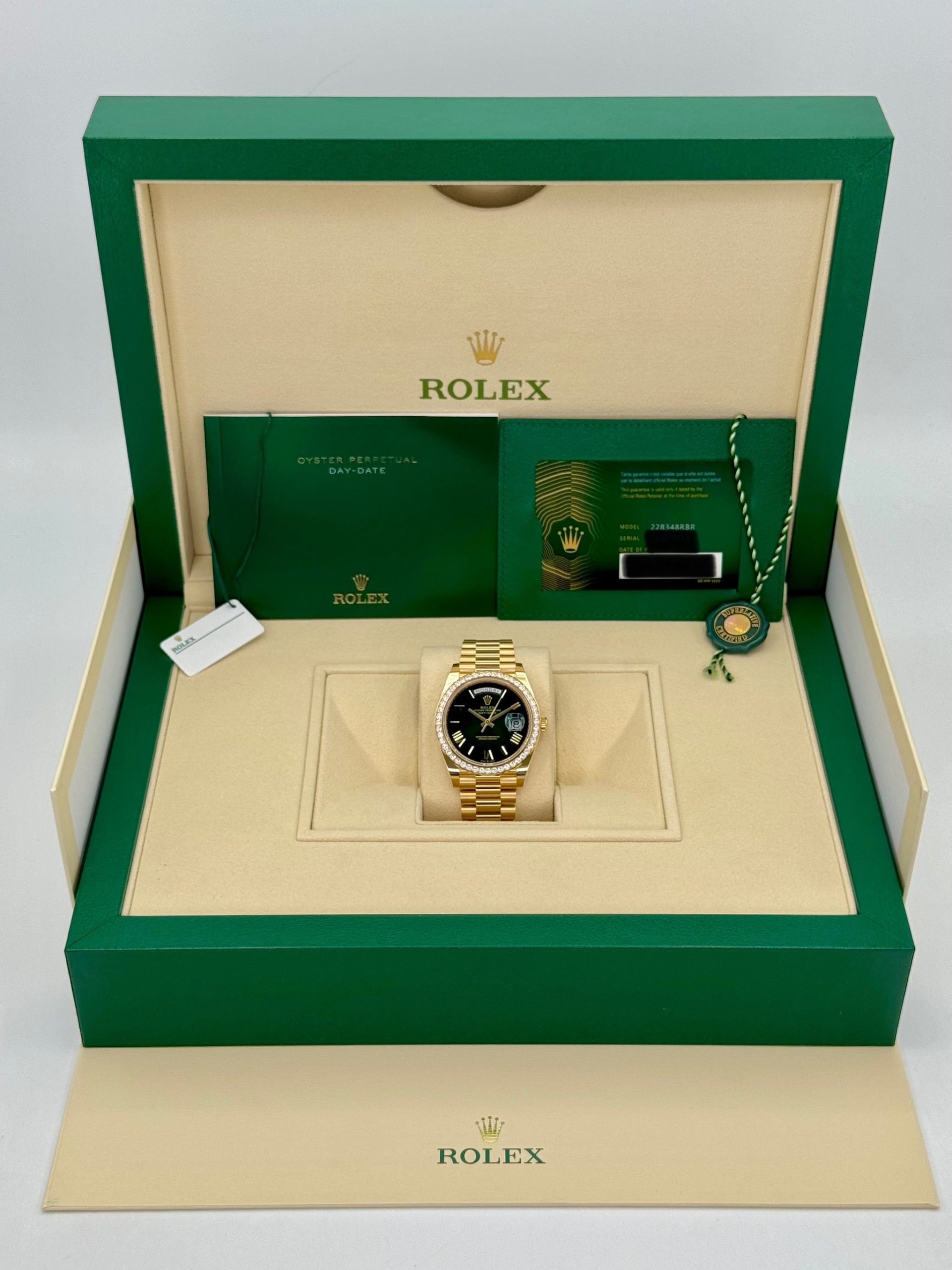 New 2024 Rolex Day-Date 40mm 228348RBR Presidential Green Dial - Image 9