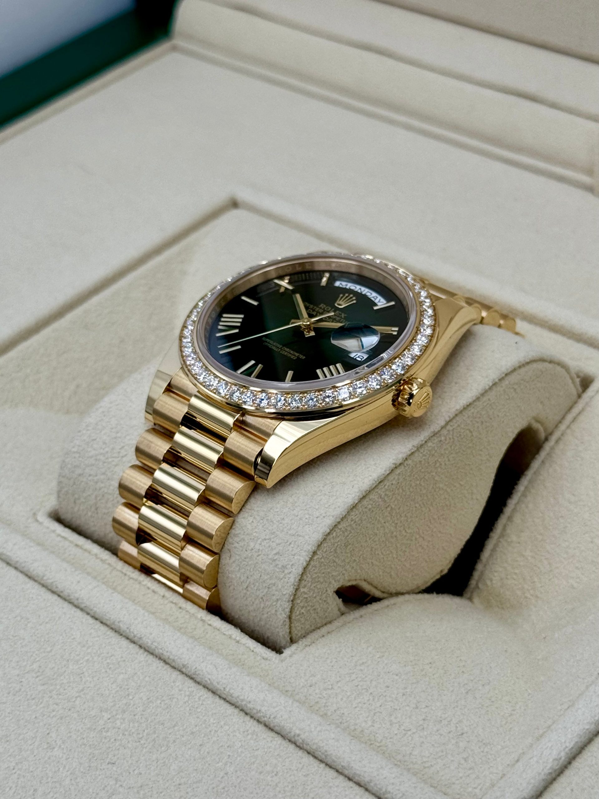 New 2024 Rolex Day-Date 40mm 228348RBR Presidential Green Dial - Image 5