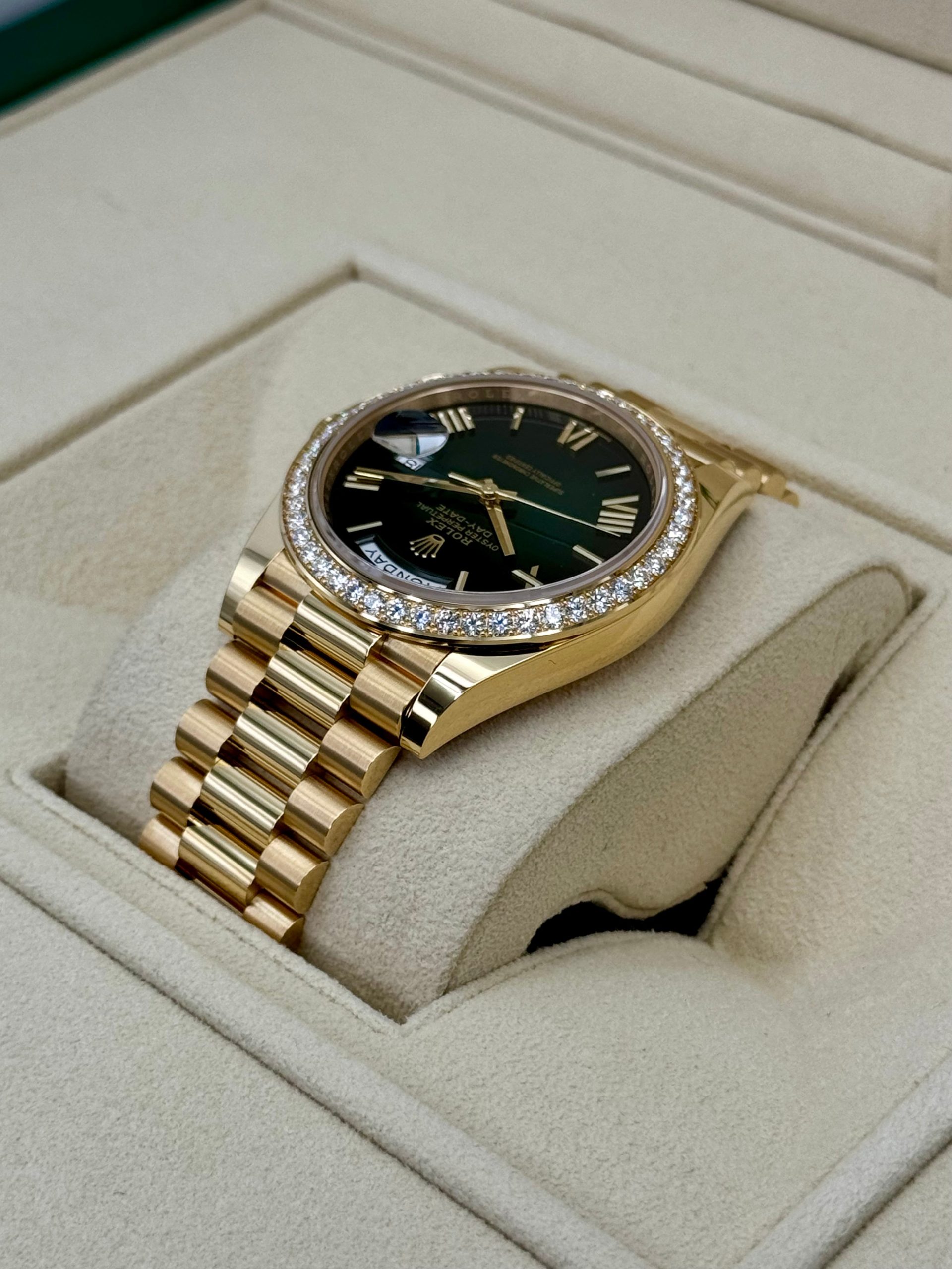 New 2024 Rolex Day-Date 40mm 228348RBR Presidential Green Dial - Image 7