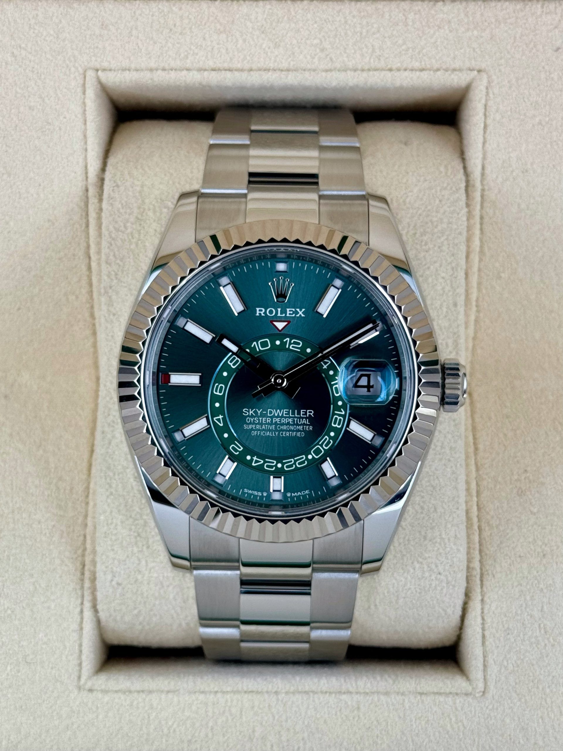 NEW 2025 Rolex Sky-Dweller 42mm 336934 Oyster Green Dial