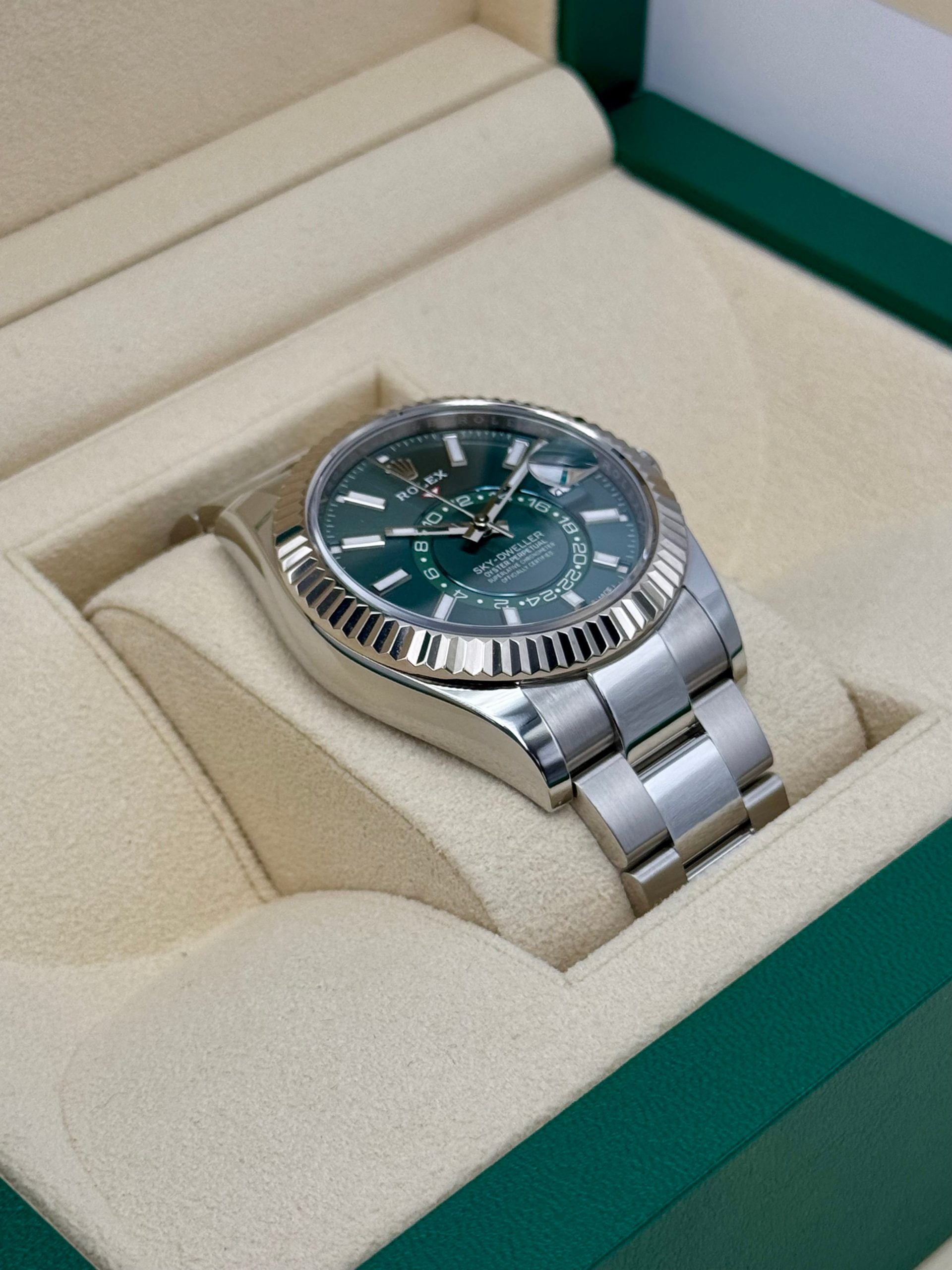 NEW 2025 Rolex Sky-Dweller 42mm 336934 Oyster Green Dial - Image 6