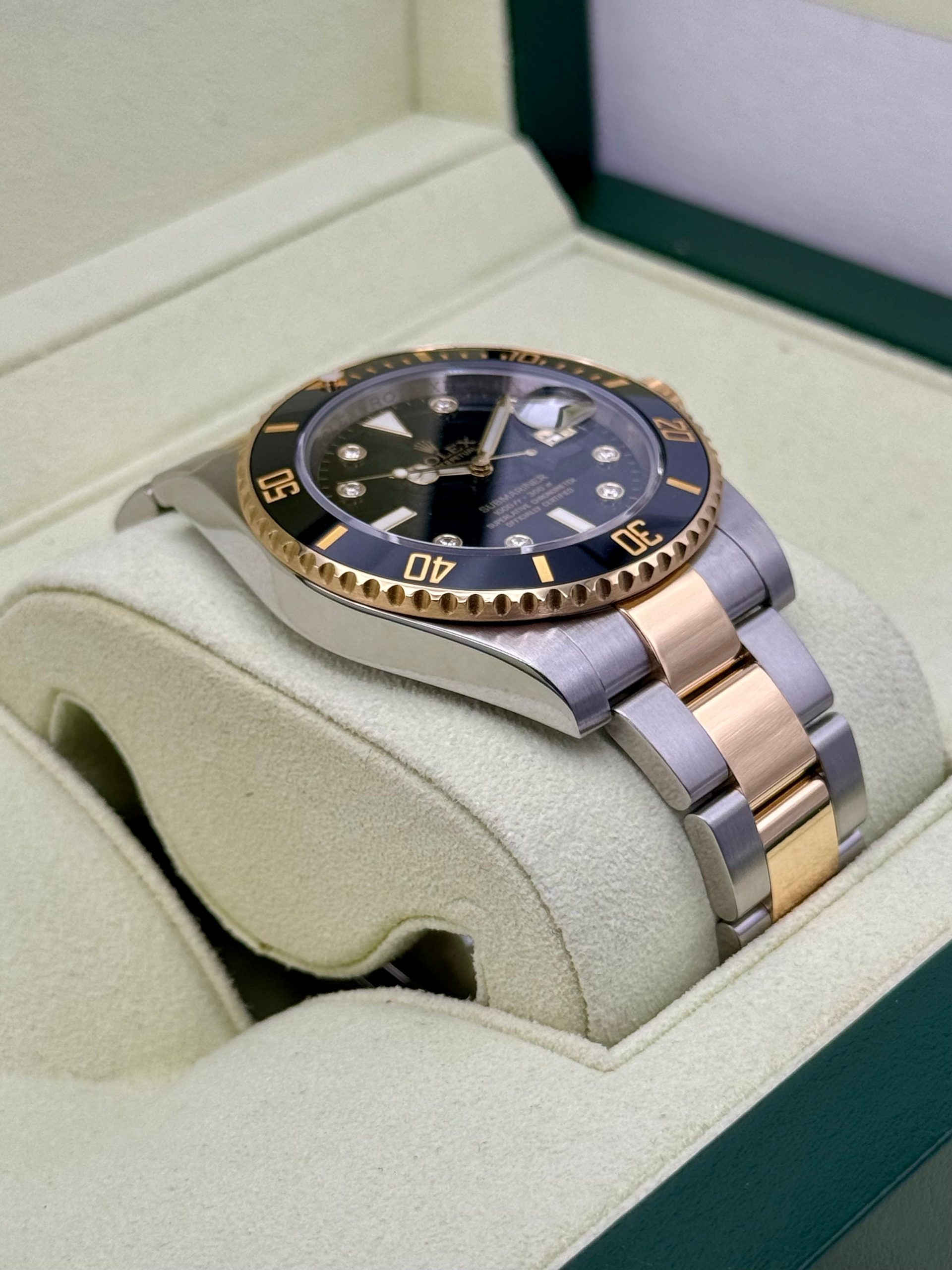 2015 Rolex Submariner 40mm 116613N Two-Tone Black Serti Diamond Dial - Image 6
