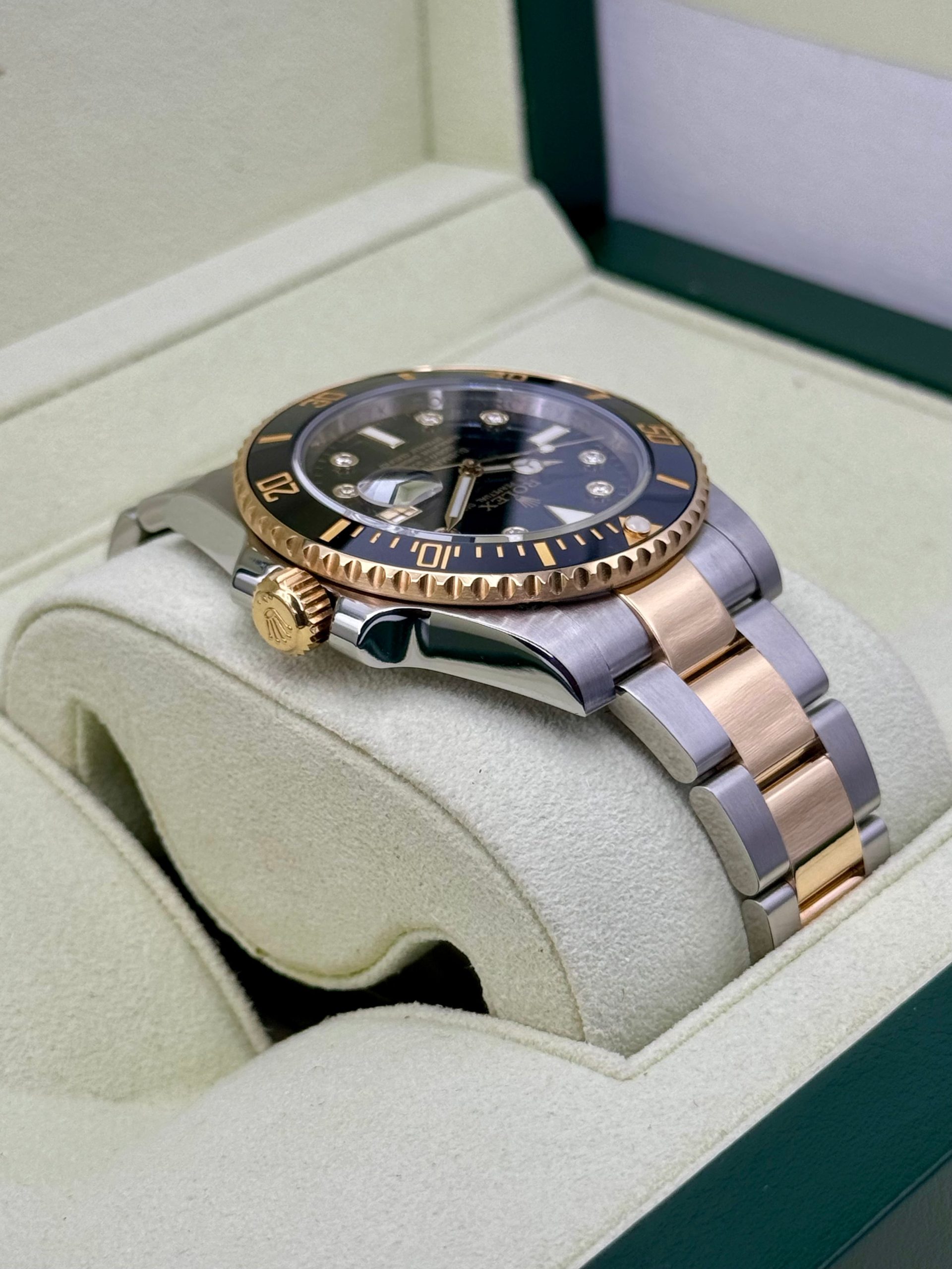 2015 Rolex Submariner 40mm 116613N Two-Tone Black Serti Diamond Dial - Image 8