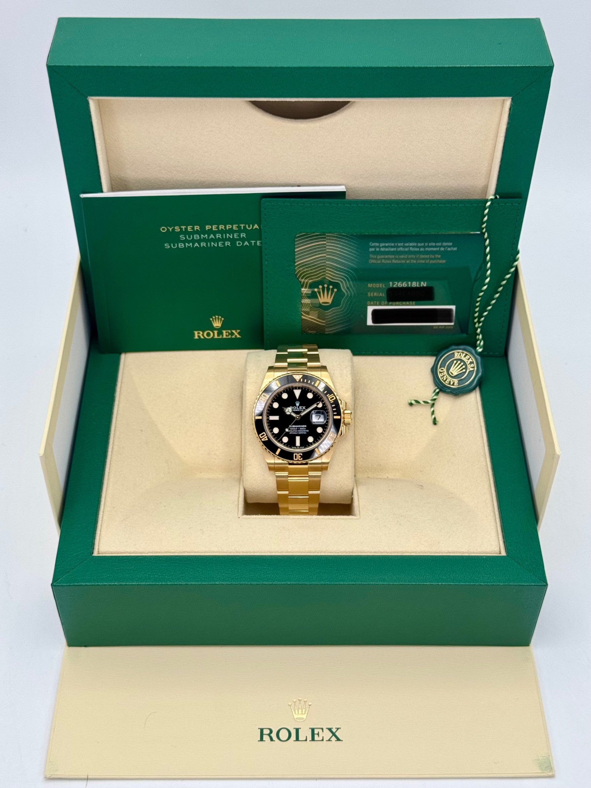 2022 Rolex Submariner 41mm 126618LN Yellow Gold Black Dial - Image 9