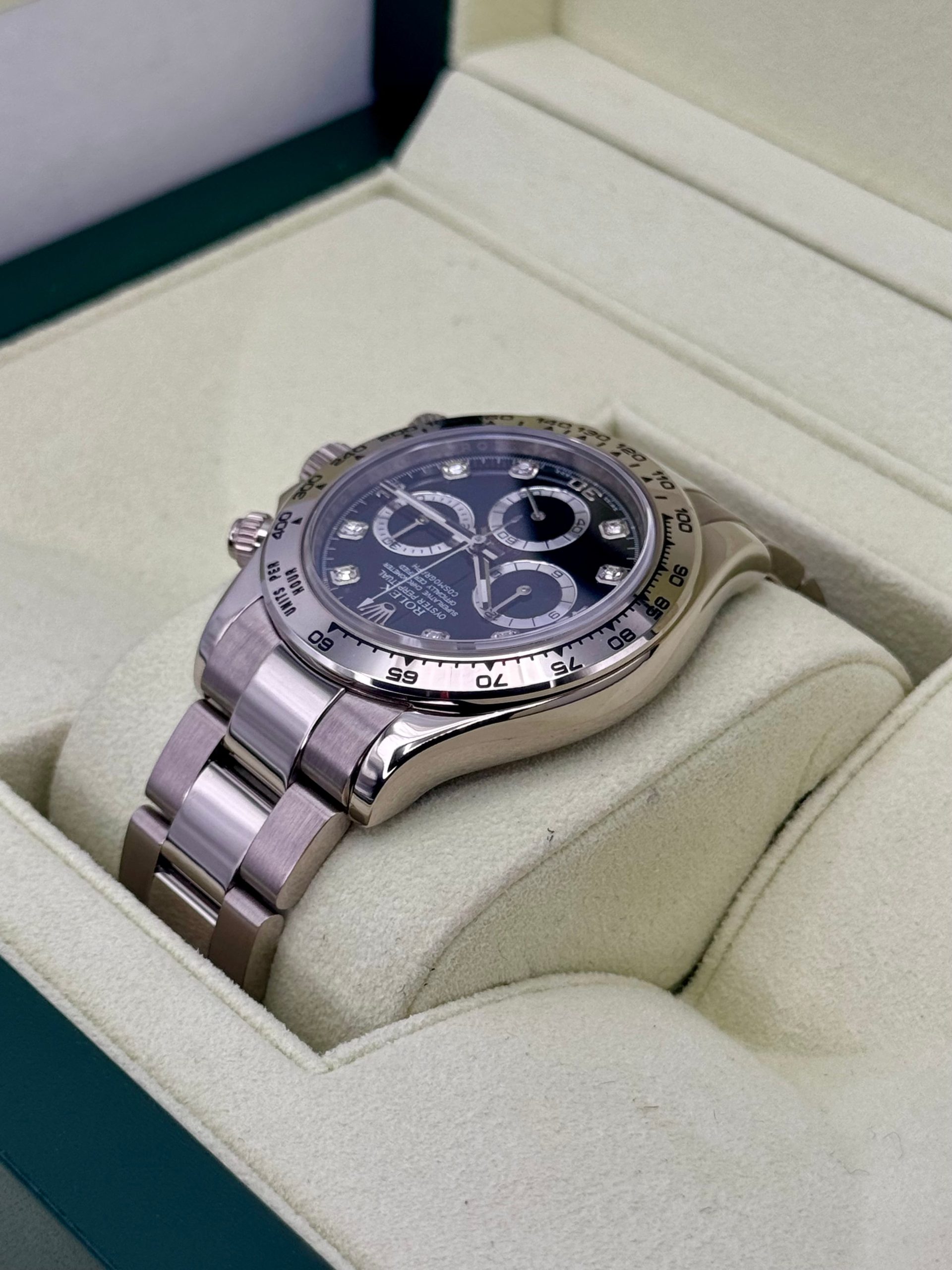 2009 Rolex Daytona 40mm 116509 White Gold Black Diamond Dial - Image 7