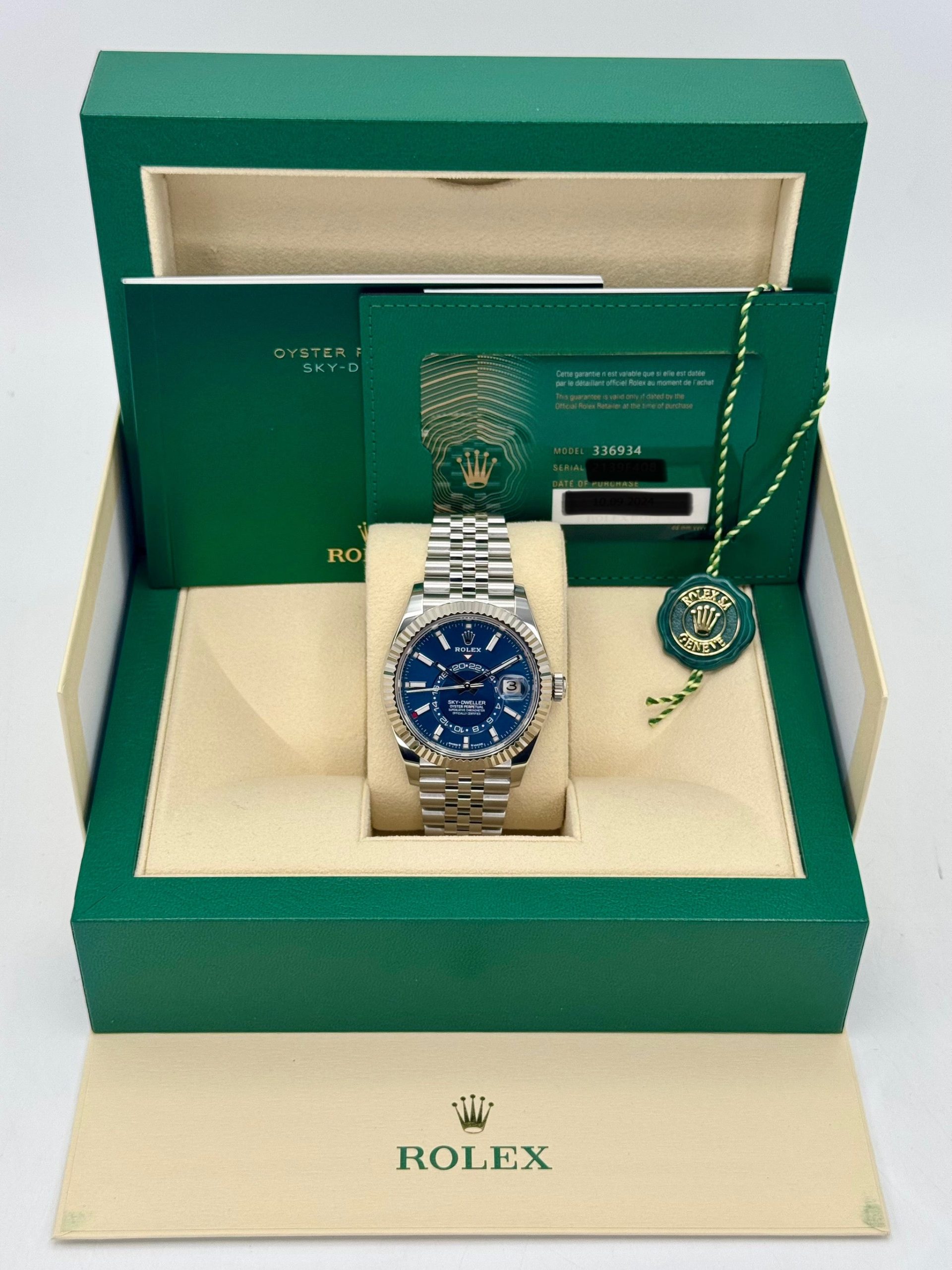 NEW 2024 Rolex Sky-Dweller 42mm 336934 Jubilee Blue Dial - Image 9