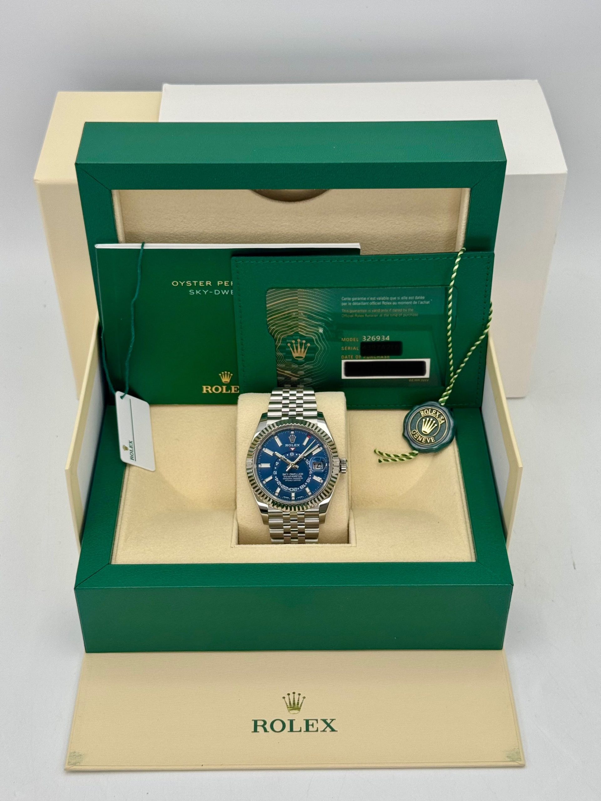 2022 Sky-Dweller 42mm 326934 Stainless Steel Jubilee Blue Dial - Image 10