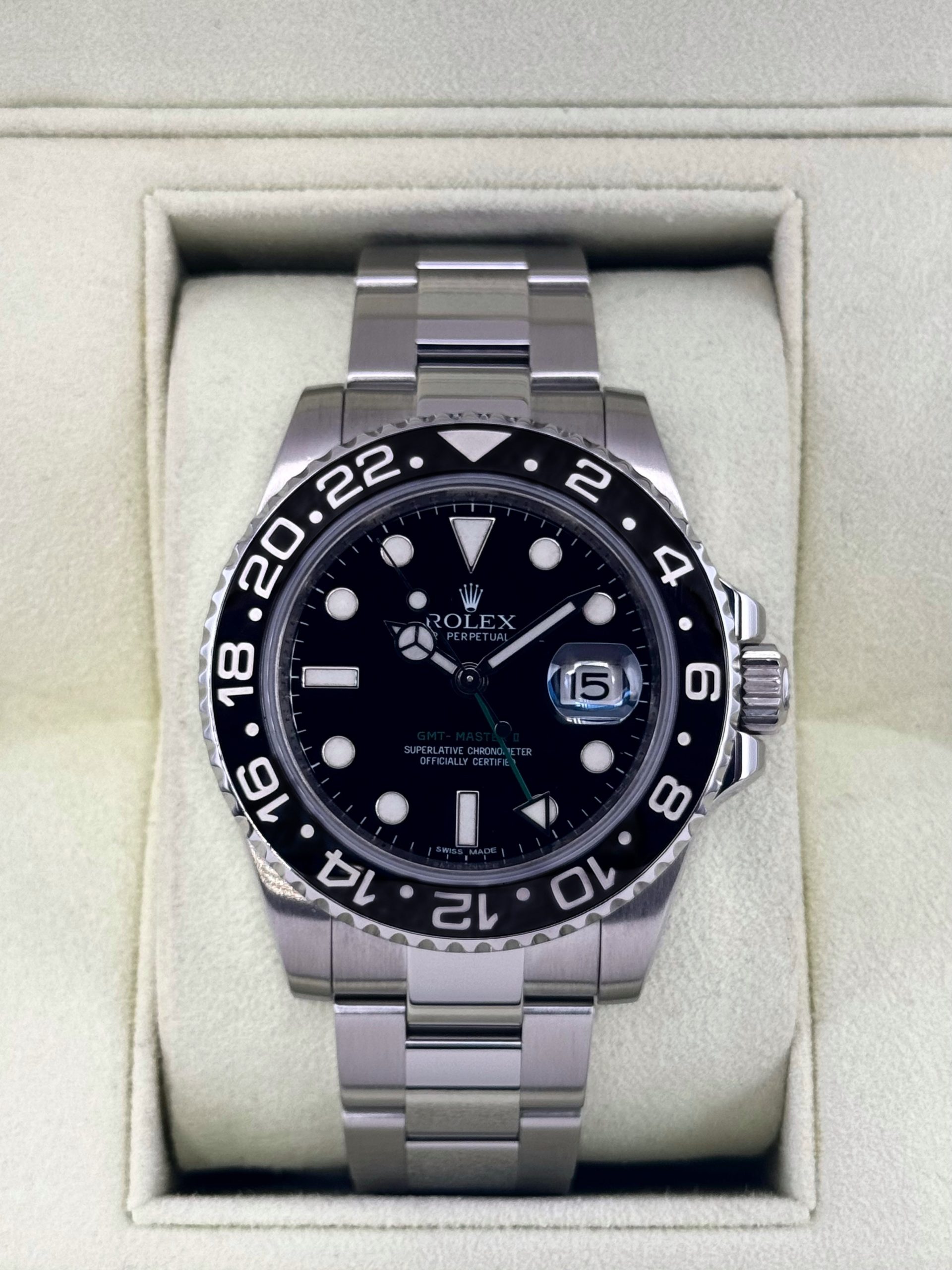 2010 Rolex GMT-Master II 40mm 116710LN Stainless Steel Black Dial