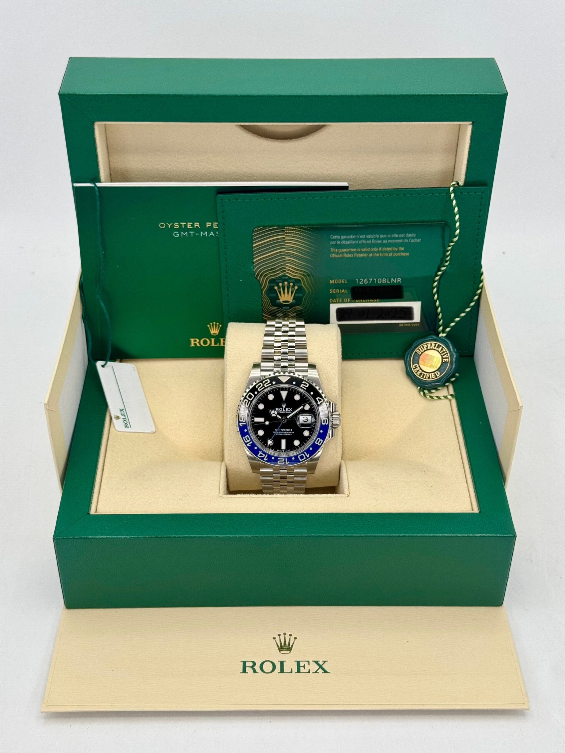 NEW 2025 Rolex GMT-Master II "Batgirl" 40mm 126710BLNR Jubilee - Image 9