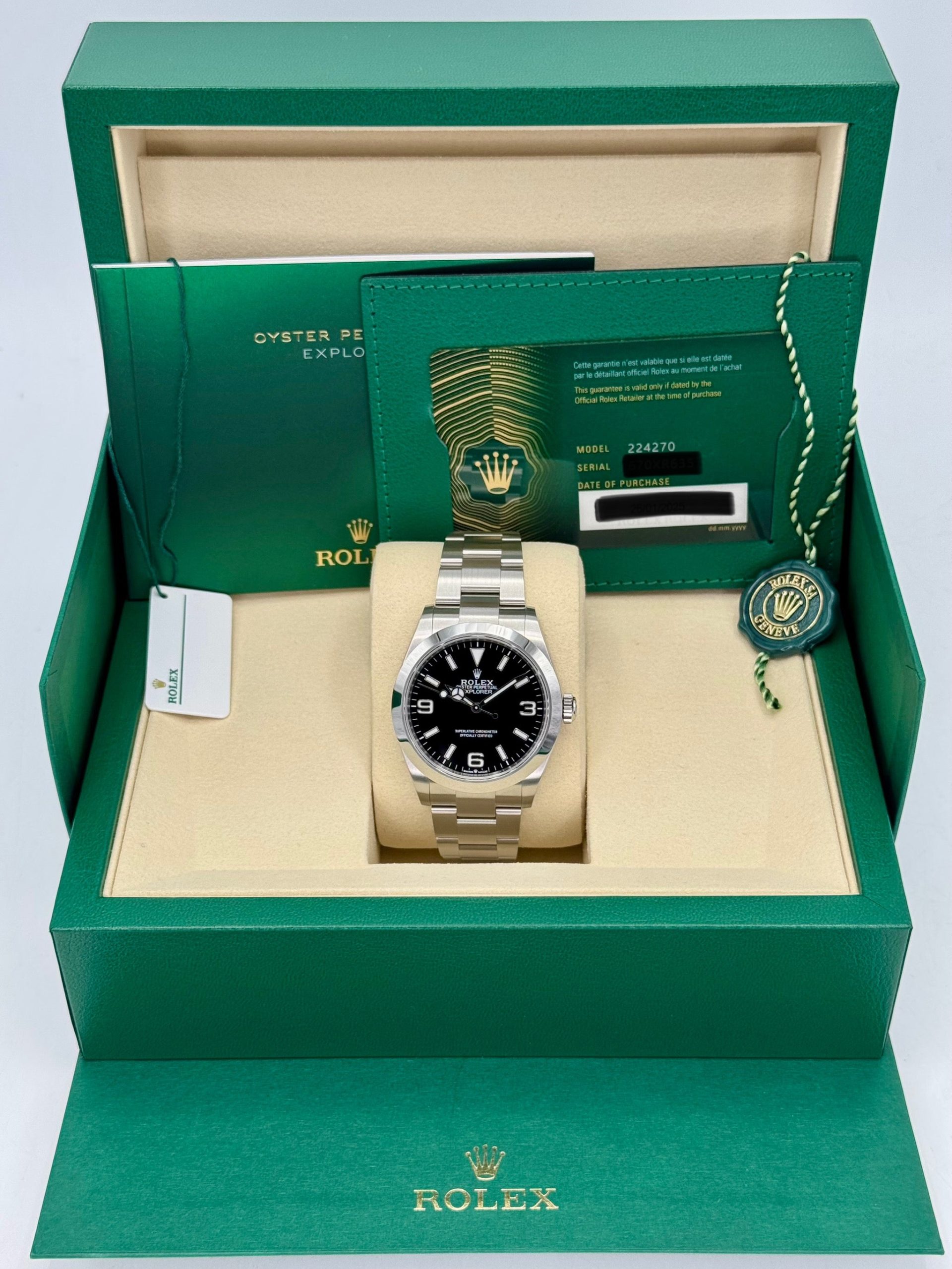 NEW 2025 Rolex Explorer 40mm 224270 Black Dial - Image 9